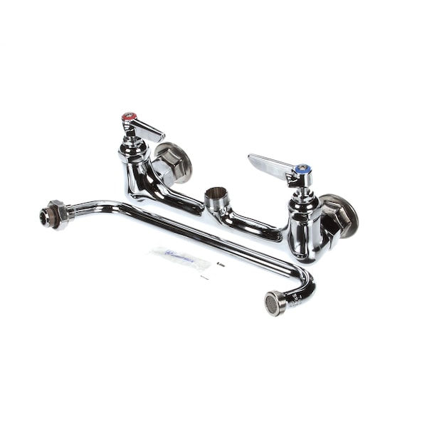 Double Pantry Faucet, Wall Mount, 8 Centers, 10